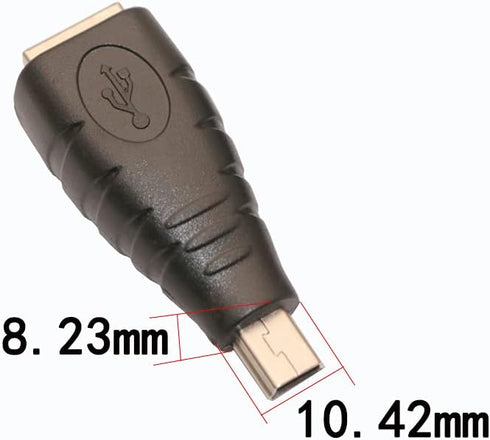 USB 2.0 Type B to Mini USB 5-Pin Type B Female/Male Adapter - 2 Pack...