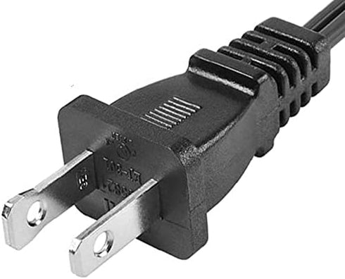 2-Pack Polarized USA Outlet Saver Power Extension Cord Cable 125V 10A 2-Prong 2 Outlets for NEMA 5-15P to NEMA 5-15R (1.6ft/50cm)...