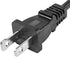 2-Pack Polarized USA Outlet Saver Power Extension Cord Cable 125V 10A 2-Prong 2 Outlets for NEMA 5-15P to NEMA 5-15R (1.6ft/50cm)...