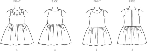 New Look Easy Children's Sleeveless Dress Sewing Pattern Kit, Design Code N6763, Sizes 3-4-5-6-7-8, Multicolor...