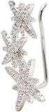 3 Star Constellation Ear Climber Crawler Earrings White Gold Plating...