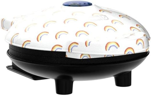 DASH DMW100RP Mini Maker for Individual Waffles, Hash Browns, Keto Chaffles with Easy to Clean, Non-Stick Surfaces, 4 Inch, White Rainbow...