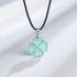 Four Leaf Clover Necklace,Made with Green Aventurine for Faith Hope Love and Luck 18 Inch Rope Chain St. Patrick's Day...