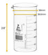 EISCO Beaker, 50ml - Tall Form with Spout - White, 5ml Graduations - Borosilicate 3.3 Glass...