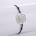 Metatron's Cube Bracelet For Women Men Stainless Steel Geometry Hollow Out Style Charm Angel Seal Circle Star Of David Pendant Double Rope Bracele...