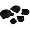 Weighing Powder Pans 5pcs 5 Sizes New Plastic Weighing Dishes Laboratory Equipment Black Weighing Vessel Liquid, Powder, Gems, etc...