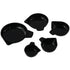 Weighing Powder Pans 5pcs 5 Sizes New Plastic Weighing Dishes Laboratory Equipment Black Weighing Vessel Liquid, Powder, Gems, etc...