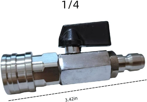 High Pressure Washer Ball Valve, Stainless Steel Quick Connect Ball Valve for Power Washer Hose, 1/4 NPT...
