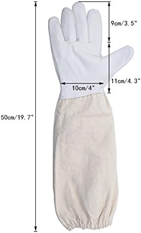 KINGLAKE Beekeeping Gloves Bee Hive Gloves Goatskin A Pair of Beekeeping Protective Gloves with Sleeves Large Perfect for the Beginner Beekeeper...