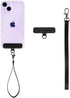 Smartish Phone Wristlet - Case Clinger - Universal iPhone Holder with Detachable Wrist Strap Loop - Black Vegan Leather......