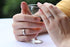 Uloveido 1 Pair Wedding Engagement Couple Ring Set for Women and Men Valentine's Day Gift - Anniversary Promise Ring Set in Silver Color for Boyfr...