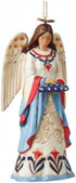 Enesco Jim Shore Heartwood Creek Patriotic Angel Holding Folded Flag Hanging Ornament, 4.72 Inch, Multicolor...
