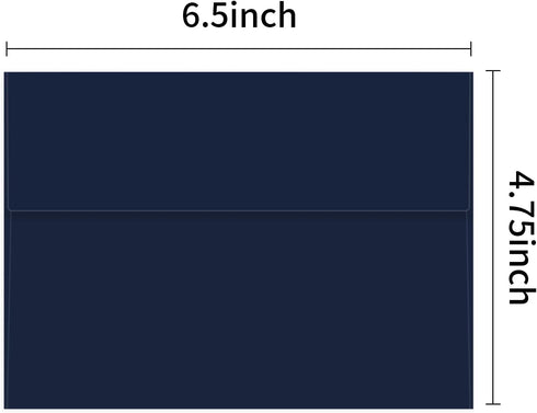 4x6 Envelopes For Invitation,Navy blue A6 envelope 4.75 x 6.5 inch, 4X6 Envelopes for A6 cards,Self Seal envelopes for weddings, greeting cards,ba...