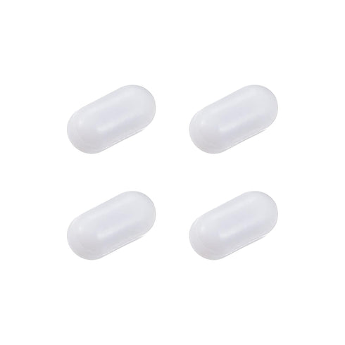 MECCANIXITY Magnetic Stirrer Mixer Stir Bar Rod 10mm(0.39") Cylinder Shape PTFE Coating Magnet White for Laboratory Pack of 4...