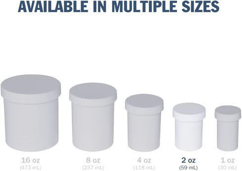 EZY DOSE Ointment Jar and Container, Screw on Cap, Leak-Proof Container for Creams and Balms, Durable Design, Ideal for DIY Skincare and Herbal Re...