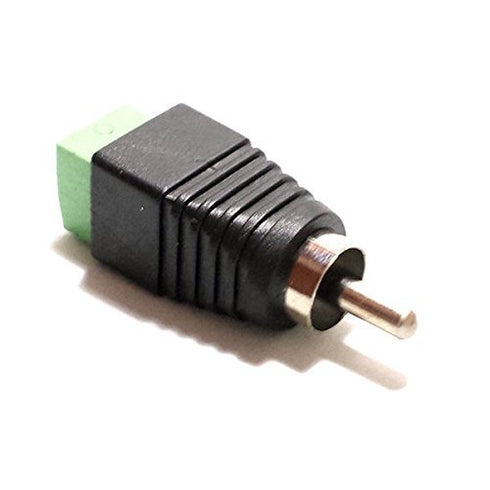 Lemoy 10-Pack Phono RCA Male and Female Plug to AV Screw Terminal Audio/Video Connector Adapter (5 Male & 5 Female)...