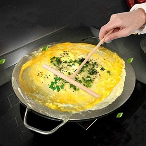 1Pc Brown Wooden T Shape Crepe Maker Pancake Spreader Stick Stick Chinese Crepes Pie Tools Kitchen Accessories Kitchen Diy Tools?Crepe Makers?Smal...