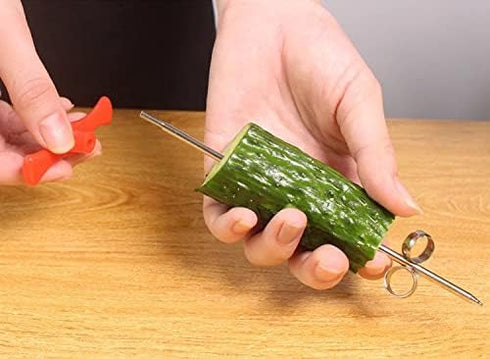 Vegetables Spiral Knife Carving Tool Potato Carrot Cucumber Salad Chopper Manual Spiral Screw Slicer Cutter Spiralizer (6.5 inches, 1 PCS)...