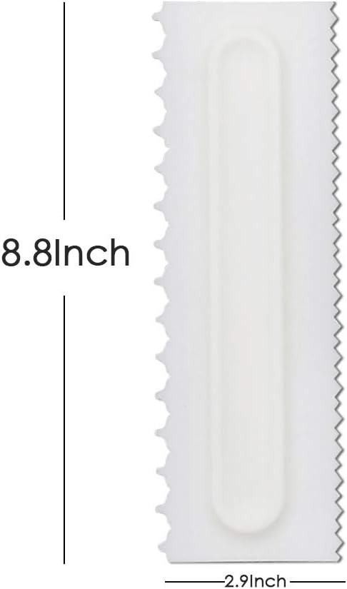 4 Pcs/set Cake Scraper Decorating Plastic Sawtooth Comb Mousse Butter Cream Cake Edge Tools Plastic Sawtooth Cake Icing Smoother Kitchen Baking Ca...