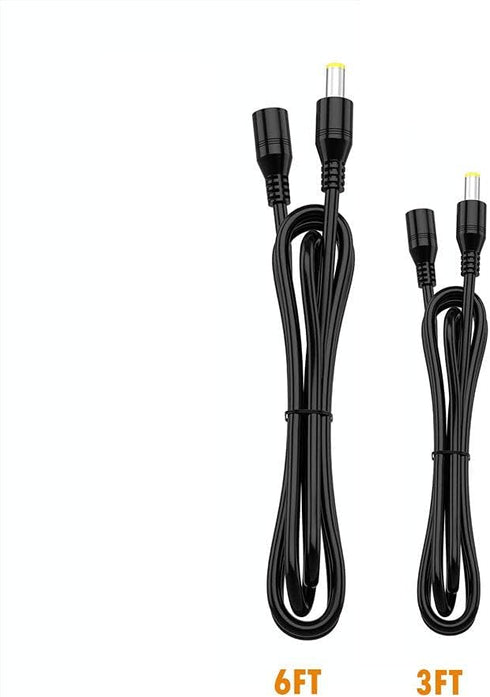 Belker 12 Volt Power Extension Cable Cord for CCTV IP Security Camera Indoor Wireless IP Camera Standalone DVR Baby Monitor Router, 2 Pack DC 5.5m...