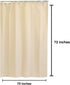 Splash Home Vinyl Shower Liner, Lightweight,12 Holes, 70” W x 72” H, Waterproof-Beige...