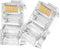 RJ45 CAT6 Pass Through Connectors 100 Pack - Easy and Fast Termination - Gold Plated 3 Prong 8P8C Modular Ethernet UTP Network Cable Plug End for ...