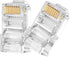 RJ45 CAT6 Pass Through Connectors 100 Pack - Easy and Fast Termination - Gold Plated 3 Prong 8P8C Modular Ethernet UTP Network Cable Plug End for ...