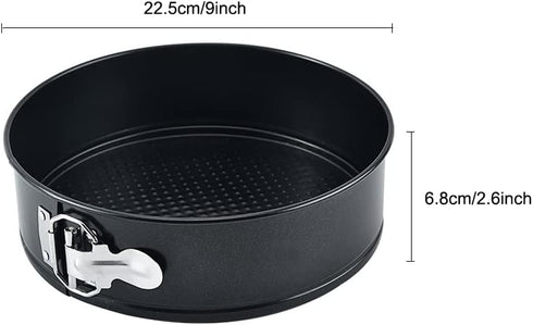 Tellshun 9 Inch Springform Pan Baking Mold Round Leakproof Nonstick Removable Bottom Bakeware for Cake, Cheesecakes, Pizza, and Quiches (1, 9 Inch...