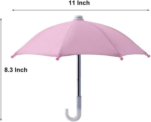 Umbrella for Phone, Phone Umbrella Suction Cup Stand, Outdoor Anti-Glare mini Umbrella?Car Bike Navigation Cell Phone Sunshade Holder (Pink) (pink...