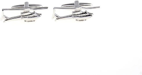 Helicopter Huey Pair Cufflinks in a Presentation Gift Box & Polishing Cloth...