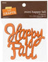 Happy Fall Painted Wood Cutout Shapes - 4 Pieces - for Craft, Decor, Scrapbooking, and More...