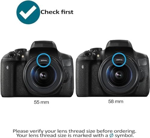 Acuvar 55mm and 58mm Digital Tulip Flower Lens Hood for Nikon D3500, D5600, D3400 DSLR Camera with Nikon 18-55mm f/3.5-5.6G VR AF-P DX and Nikon 7...