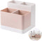 Detachable 4 Compartment Desk Organizer, Card/Pen/Pencil/Mobile Phone/Remote Control Container Holder for Cosmetics Desk Office Storage Skin Care ...