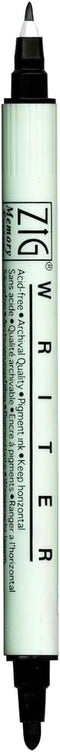 ZIG Memory System Writer Marker 010 Pure Black | Dual-Tip (0.5mm & 1.2mm) for Scrapbooking, Journaling, and Cardmaking | Acid-Free and Fade-Proof ...