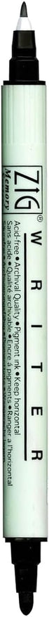 ZIG Memory System Writer Marker 010 Pure Black | Dual-Tip (0.5mm & 1.2mm) for Scrapbooking, Journaling, and Cardmaking | Acid-Free and Fade-Proof ...
