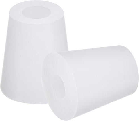 MECCANIXITY Silicone Rubber Tapered Plug 17mm to 23mm with Hole White for Powder Coating, Painting, Anodizing, Plating, Sandblasting, Laboratory U...