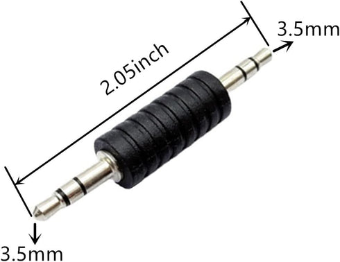 6 Pack 3.5mm Jack to 3.5mm Audio Male Adapter Connectors...
