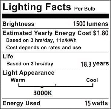 Lxcom Lighting E11 LED Corn Bulb 15W Dimmable Ceramic LED Light Bulbs 120W Equivalent 136 LEDs 2835 SMD 1500LM Warm White 3000K T3/T4 JDE11 E11 Mi...