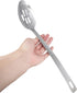 14.5 INCHES Long Handle Stainless Steel Serving Spoon Slotted Spoons Cooking Spoon Kitchen Spoon(Set of 2)...