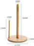 Wood Paper Towel Holder, Wooden Paper Towel Holder Countertop with Wooden Base, Kitchen Roll Holder Paper Towel Stand Countertop & Roll Organizer ...