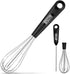 2 in 1 Stainless Steel Whisk Egg Beater & Instant thermometer Probe 12 inch for Cooking Candy, Yogurt, Chocolate, Butter Cream, Sause, Cake...