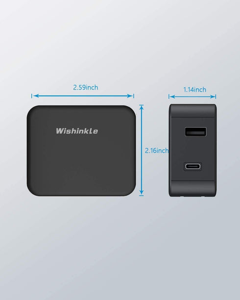 USB Wall Charger, Dual Ports 36W Fast USB C Charger, PD/QC3.0 Power Adapter with Foldable Portable Plug for Samsung, Google Pixel and More...