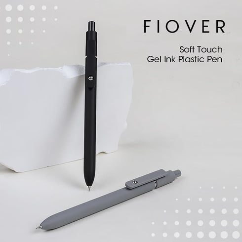 FIOVER Gel Pens,6Pcs Pens Fine Point Smooth Writing Pen, 0.5mm Black Gel Ink Pens High-End Series Pens Ballpoint, Pens for Journaling Note Taking,...