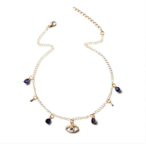 Evil Eye Necklace GoldJewelry Protection for woman/Bohemian Evil Eye Alloy Necklace, gift, Zircon, evil Eye Pendant Necklaces, Third Eye Necklace ...