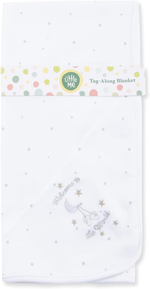 Little Me unisex baby nursery swaddling blankets, White, One Size US...