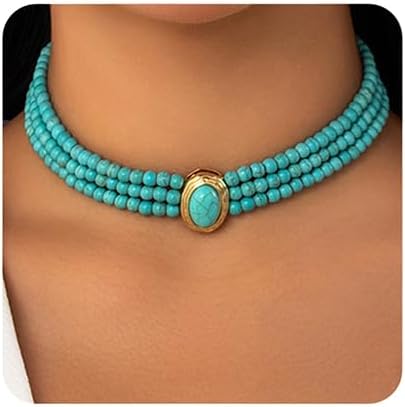 Sither 3 Layers Pearls Choker Necklace for Women Boho Pearls Chain Necklace Fashion Jewelry for Halloween Party Christmas Gift...