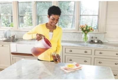 Rubbermaid Clear Pitcher, 1 Gallon, Red...