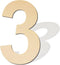 12 Inch Large Blank Wood Number 3 Unfinished Wood Slices Signs Board, Wooden Numbers for DIY Craft Projects, Birthday, Party, Wedding decorations...