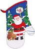 Christmas Kitchen Towel Set 5 Piece 2 Pot Holders & 2 Towels with 1 Oven Mitt (Santa Claus)...