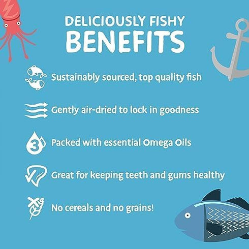 SKIPPER'S Cod Fish Skin Twists Dog Chews - 100% Fish Skin Grain Free Treats for Dogs, High in Protein & Low in Fat, Essential Omega 3 Oils | Great...